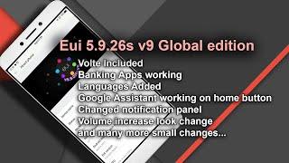 Flash Eui 5.9.26s V9 Global Edition Volte Included in LeEco le1s || X507| X509 | X500