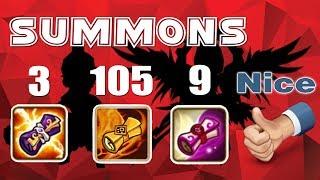 SUMMONERS WAR : Summons - 105+ Mystical, 9 LD & 3 Legendary Scrolls - (23/06/17)