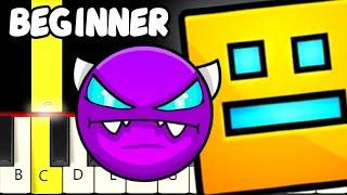 5 Geometry Dash Tunes - Slow and Easy Piano Tutorial - Beginner