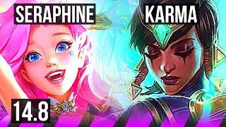 SERAPHINE & Caitlyn vs KARMA & Ezreal (SUP) | 67% winrate, 3/4/17 | KR Diamond | 14.8