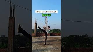 Bruce Lee's Double Kick Tutorial  #shorts #kick #martialarts #taekwondo #tutorial #brucelee