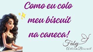 MAIS UMA TECNICA DE COLAR  SEU BISCUIT NA CANECA.: Faby arte em biscuit