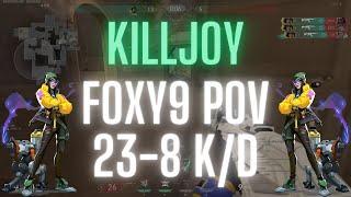 DRX Foxy9 POV Killjoy on Ascent 23-8 K/D (VALORANT Pro POV)