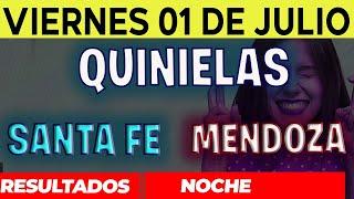 Resultados Quinielas Nocturna de Santa Fe y Mendoza, Viernes 1 de Julio