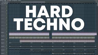 How To Make HARD TECHNO!! - FL Studio Tutorial (+FREE FLP)