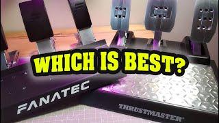 Fanatec CSL Pedals Load Cell VS. Thrustmaster T-LCM pedals SHOOTOUT Which one should YOU get?