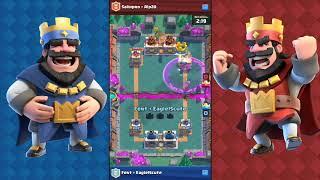 4 гоблинские бочки + 2 клон спелла на главную башню-(Clash Royale)