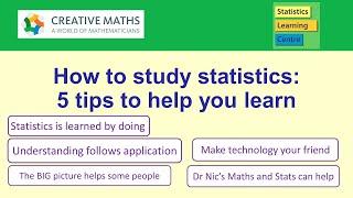 How to learn statistics. Five tips to help your learning