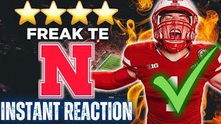 NEWS: FREAK 4-STAR TE COMMITS TO NEBRASKA| REACTION | Luke Sorensen | Husker Football Recruiting