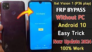 Itel Vision 1 (L6005) Android 10 Frp Bypass 2024 | Frp Unlock Without Pc Google Account Bypass