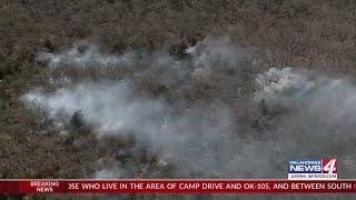 Wildfire in Logan county