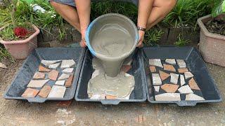 Artwork from cement at home // Detail how to make pots at home, Flower pot craft