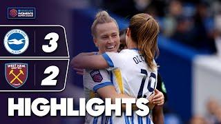 Late Drama At The Amex! | Brighton & Hove Albion v West Ham United Highlights | Barclays WSL 2024-25