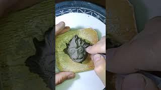 A monkey face. Sculpting challenge #shorts