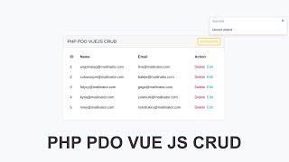 PHP PDO VUEJS CRUD