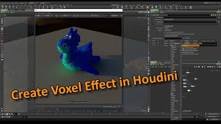 Create and Render a Voxel effect in Houdini and Redshift