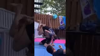 Reverse Headscissors | Reverse Triangle Choke | Male vs Female Jiujitsu | Mixed Wrestling #jiujitsu