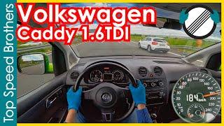 VW Caddy 2K 1.6 TDI (2014) POV Top Speed Autobahn #TopSpeedBrothers