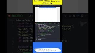 I Built a CALENDAR Using Pure HTML CSS Javascript