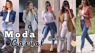 Moda 2023 LOOKS CASUALES CON TENIS / OUTFITS CASUALES DE MODA PARA MUJER TENDENCIAS 2023