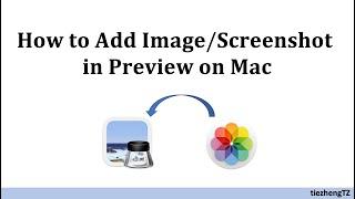 How to Add Image/Screenshot in pdf files in Preview on Mac