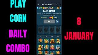 Play Corn Battles Daily Combo 8 January | Play Corn Combo Today | Play Corn Daily Combo