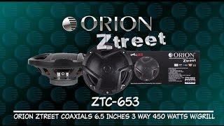 ZTC 653 VIDEO ORION ZTREET COAXIALS 6.5 INCHES 3 WAY 450 WATTS W/GRILL