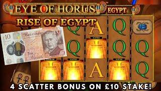 Eye Of Horus Rise Of Egypt Slot | £10 Stakes With 4 Scatter Bonus! | Mr Gamble