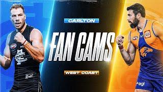 Fan Cams | Carlton v West Coast | AFL Round 17, 2022