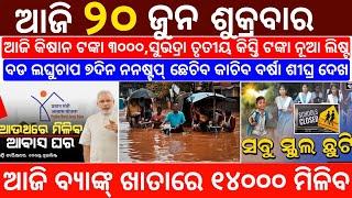 today's morning news odisha/20 June 2025/subhadra yojana online registration/odisha news today