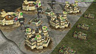 GLA Fortres vs 5 USA High Tech - Command & Conquer Generals Operation Firestorm