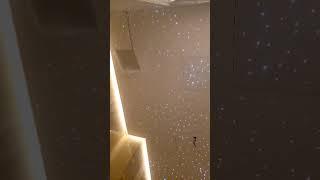 Star ceiling for massage room #starry_night #starrynite #stretchceiling