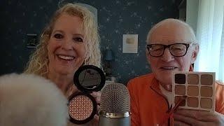 ASMR Doing Your Makeup with Grandpa and Daughter Poe(ROLEPLAY, TAPPING, MOUTH SOUNDS)️