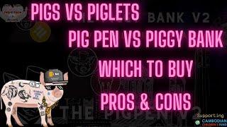 The Animal Farm Piggy bank and pig pen what is the difference and how to buy each one