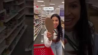 WHITE MOM VS LATINA MOM VS BLACK MOM WHEN THE GROCERY CART  HITS THEM!! 