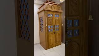 Solid wood Pooja Mandir.    #poojaroom #mandir #trending #kitchendesign #interior #pooja #ram #tv