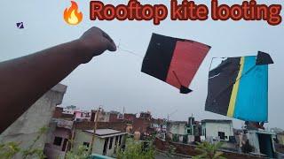 Rooftop Kite 🪁 looating Kite Catching Kite Flying Kite Lover Kite Video Patang #viralvideo..