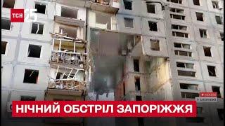  Ночной обстрел Запорожья: оперативные кадры с места массовой гибели людей