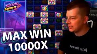 Russian Streamer Cobrik won MAX WIN 10.000X in the slot Retro Sweets