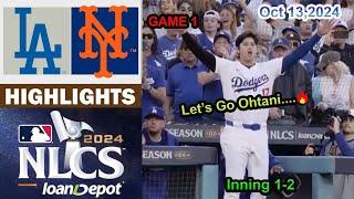 Dodgers vs Mets NLCS Inning 1-2 Game 1 MLB Highlights (10/13/24)  | MLB Highlights Oct 13,2024.