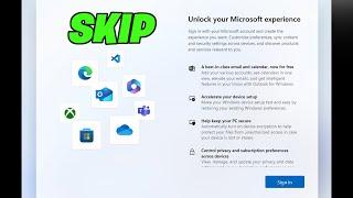 How To Skip Unlock Your Microsoft Experience | ByPass Microsoft Account Windows 11 - NEW 2025