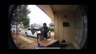 FedEx Driver Thrashed Package And Kicks It On My Front Porch...