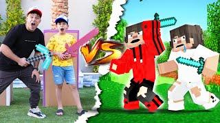 Minecraft in real life Soccer match with Jason and Alex Animation