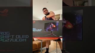 Unboxing Insane ROG Swift OLED PG27UCDM Gaming Monitor ​@_asusrog  #upgrade2rogoled #rogoledmonitor