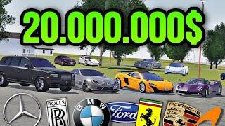 MY $20 MILLION car collection which is USELESS! (Greenville Roblox)