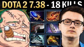 Pudge Gameplay Miracle with 18 Kills and Basher - Dota 2 7.38