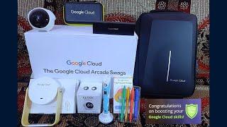 Google Cloud Arcade Swags Unboxing  ● Champion Milestone Swags Unboxing ● Arcade Swags