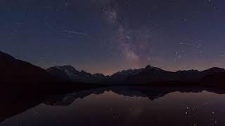 Time Lapse Lake at Night - Free HD Stock Footage - No Copyright - Sky Stars Reflection