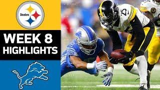 Steelers vs. Lions | NFL Week 8 Game Highlights