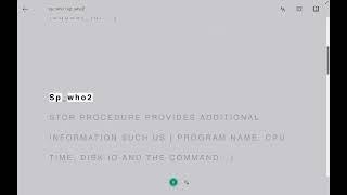 What is Sp_Who  /  Sp_Who2 in SQL ?